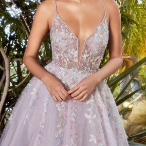 New Pale Mauve Color Prom Evening Formal Mary Floral Gown Dress ALA1019